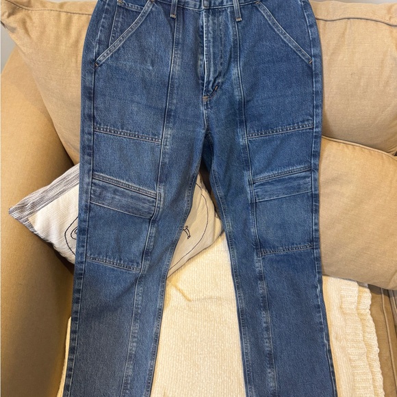 Agolde Light Blue High-Rise Denim Jeans - Picture 2 of 4